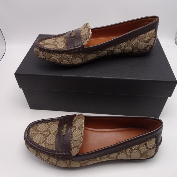 coach penny loafers